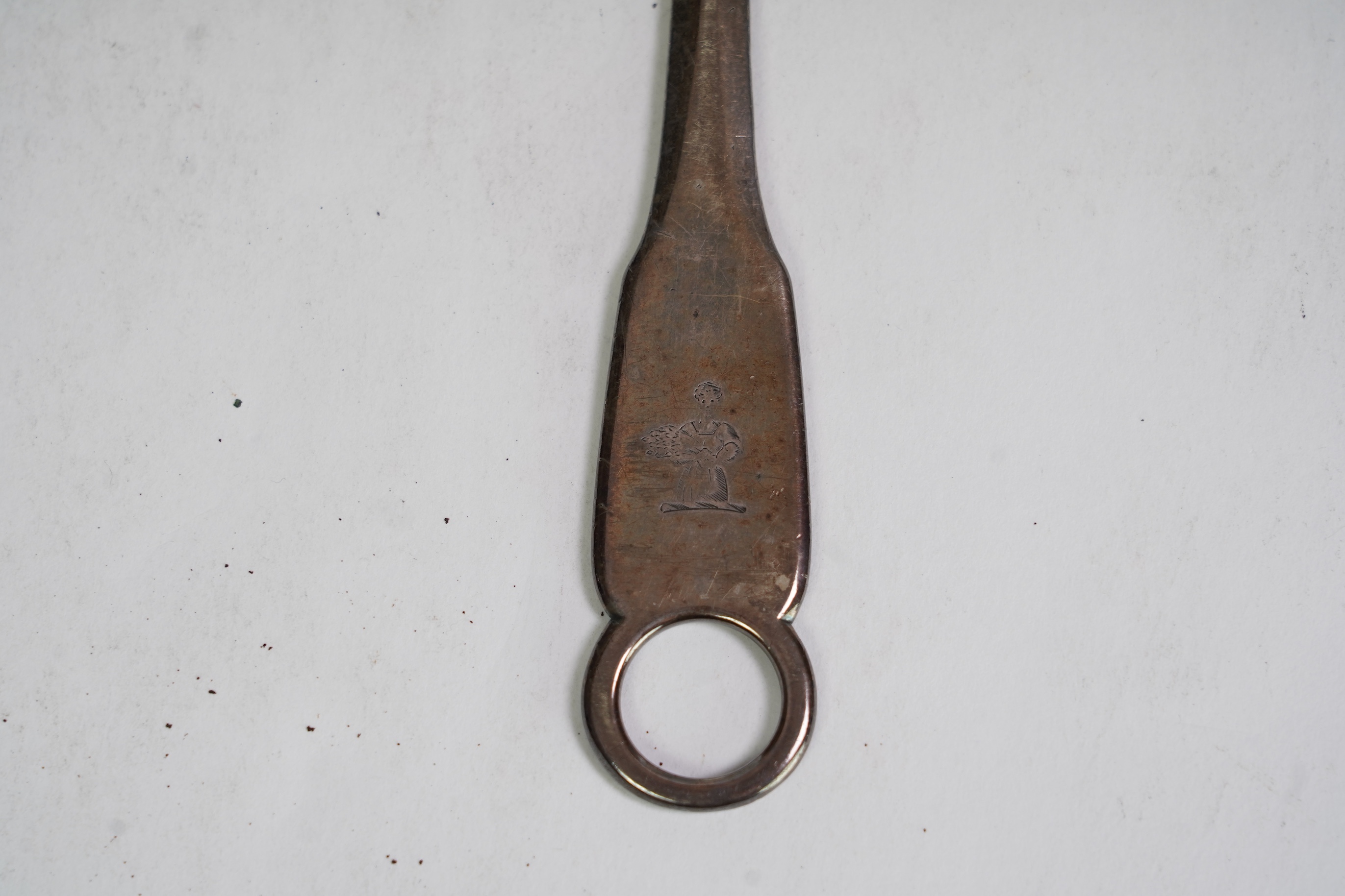 A George IV meat skewer, by William Bateman II, London, 1832, 24,8cm.
